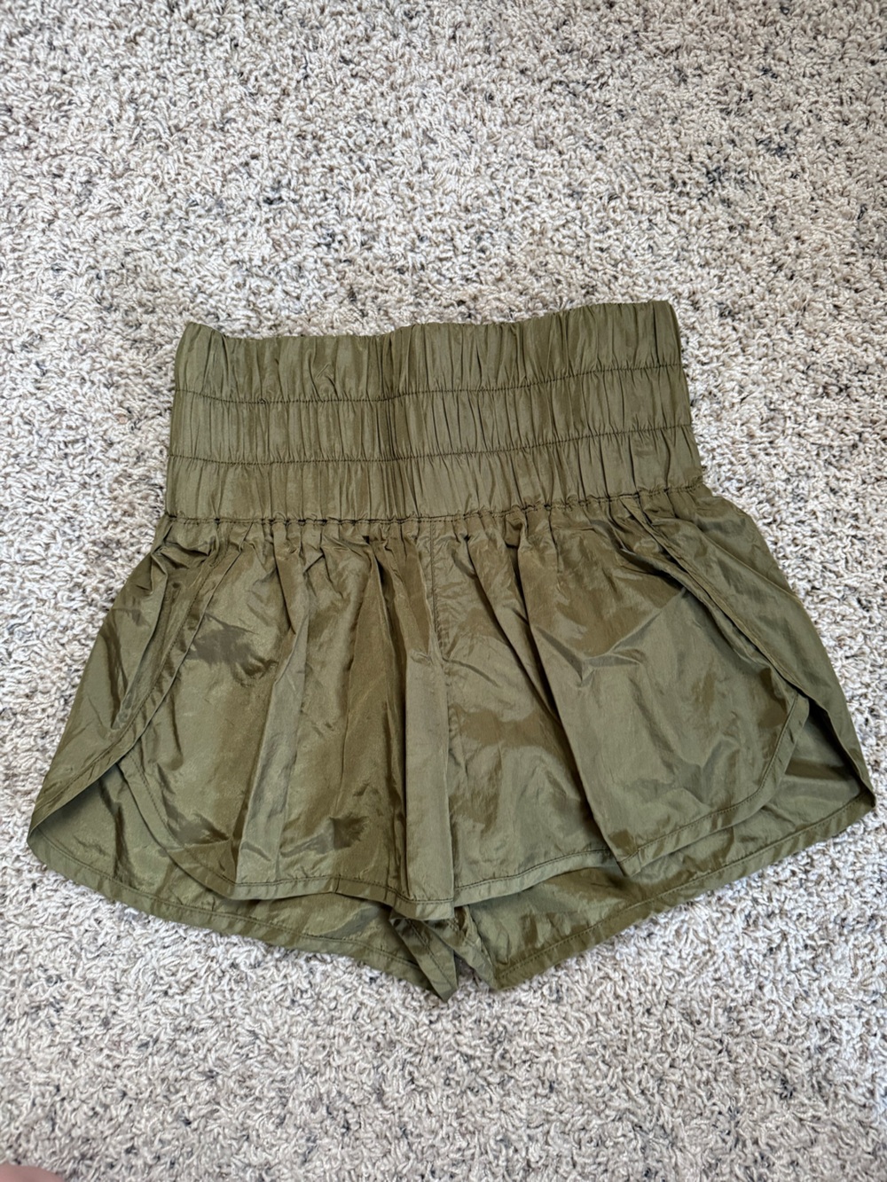 FP Movement by Free People The Way Home Run Shorts Olive Green